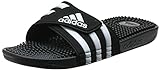 Adidas Adissage, Ciabatte Unisex-Adulto, Nero (Nero/Bianco/Nero), 40.5 EU