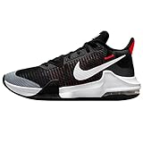 Nike Air Max Impact 3, Basketball Shoe Uomo, Black/White-Bright Crimson, 42 EU