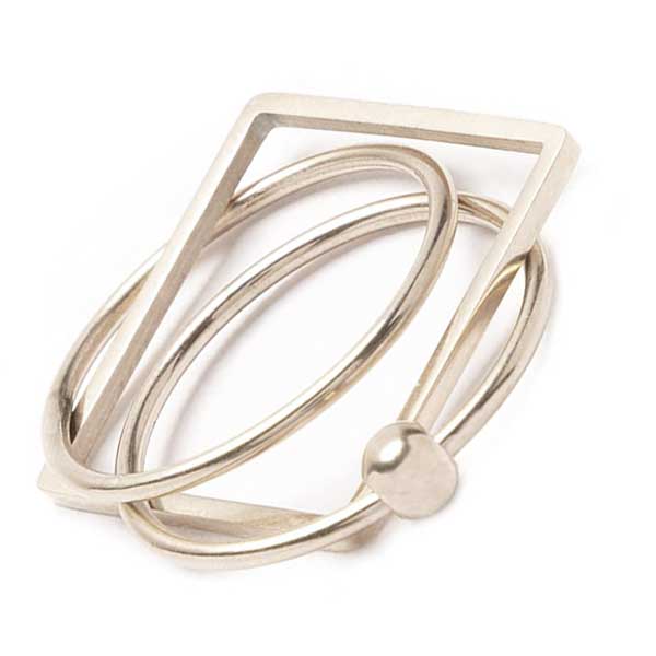 Raffinato anello in argento 925 con ciondolo a forma di stella stile minimalista Gioielli Anelli Anelli midi 